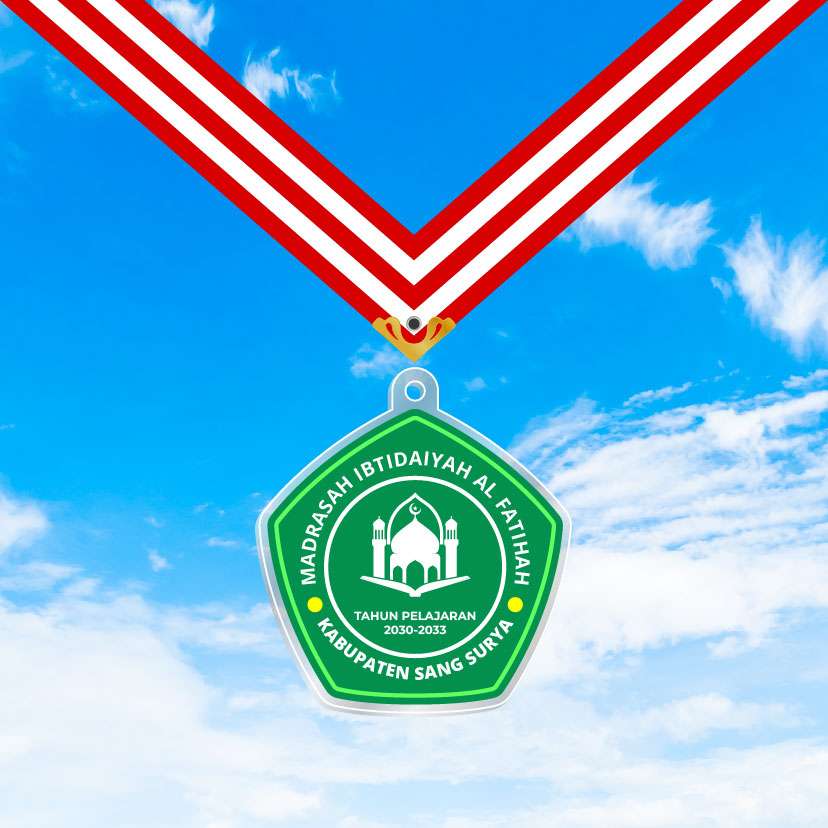 Medali Akrilik Kelulusan/Wisuda Sekolah - Tema Hijau 🏅  - Image 1