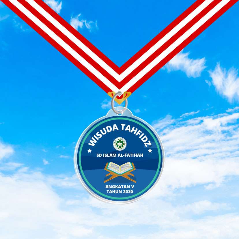 Medali Akrilik Kelulusan/Wisuda Sekolah - Tema Biru Navy 🏅  - Image 1