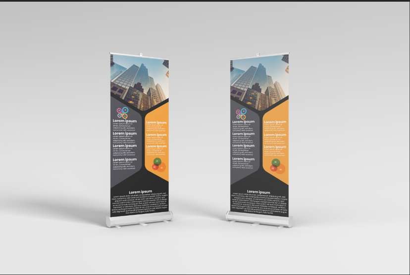 Banner Infografis Elegan dengan Nuansa Gedung Modern - Image 1