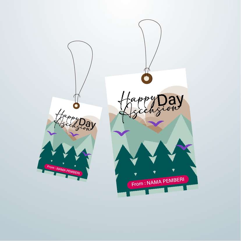Hangtag Happy Pemandangan Pegunungan - Image 1