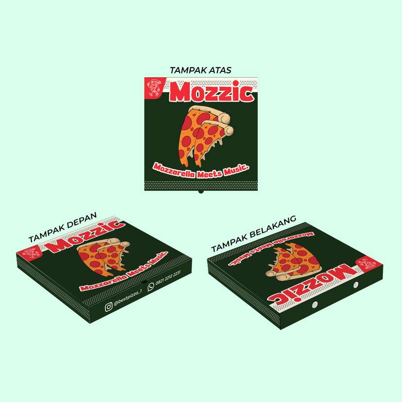 Paper Box Pizza Mozzic Pizza Mozzarella Bertemu Musik dan Gaya - Image 1