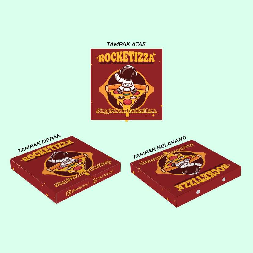 Paper Box Pizza Rocketizza Dari Pinggiran Galaksi Menuju Lidahmu - Image 1