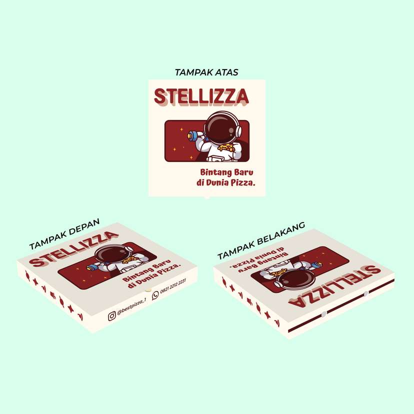 Paper Box Pizza Latar Krem Dunia Pizza - Image 1