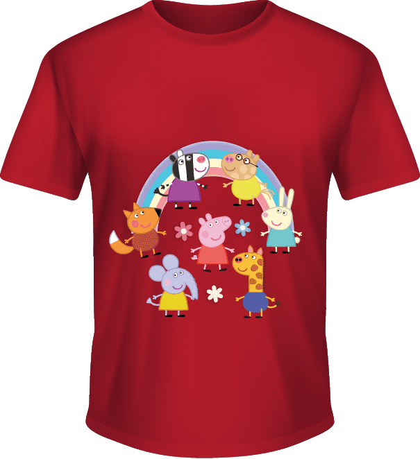 Kaos Ulang Tahun Tema Peppa Pig Full Karakter - Image 1