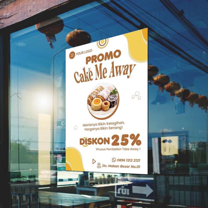 Poster Promo Makanan Cake Me Away Kue - Image 1