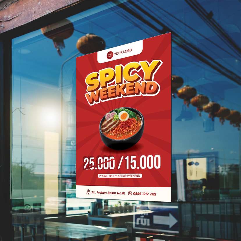 Poster Promo Makanan Remen/Mie Pedas Spicy Weekend - Image 1