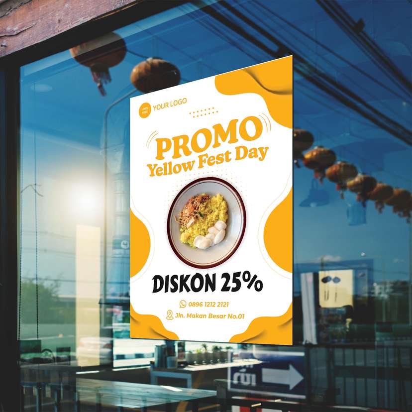 Poster Promo Makanan Nasi Kuning Yellow Fest Day - Image 1