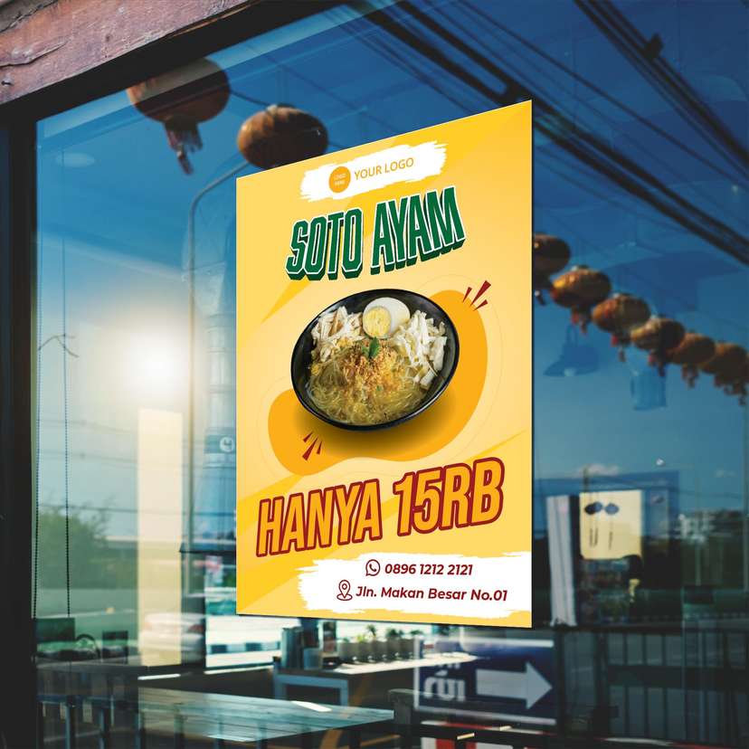 Poster Promo Makanan Soto Ayam Gurih Harga Bersahabat - Image 1