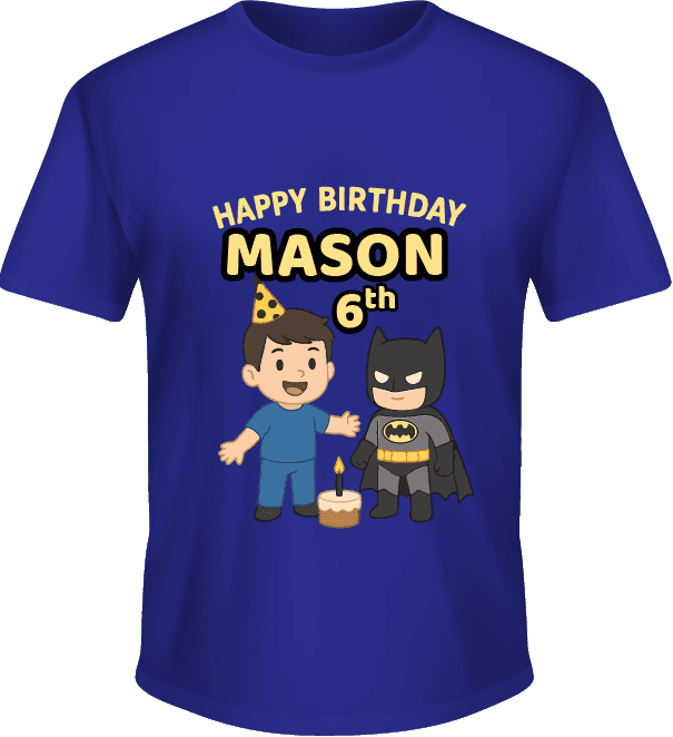 Kaos Ulang Tahun Anak Laki-laki Tema Batman - Image 1