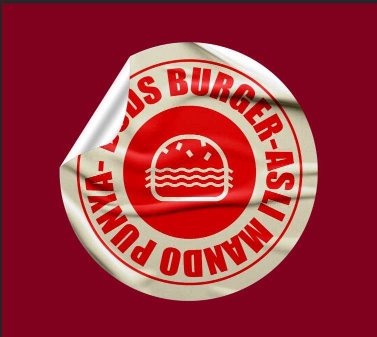 Sticker Branding Buds Burger – Identitas Ikonik Kuliner Asli Manado - Image 1