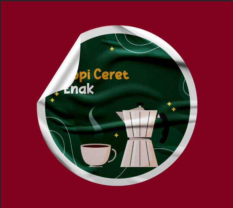 Sticker Kopi Ceret Enak – Sentuhan Retro untuk Pecinta Kopi Sejati - Image 1