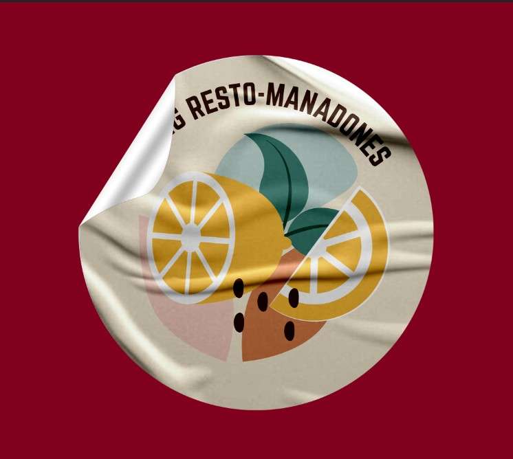 Sticker Lemong Resto Manadones – Identitas Segar Kuliner Khas Manado - Image 1