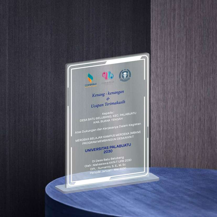 Plakat Akrilik Ucapan Terima Kasih - Formal Rectangular Frame - Image 1