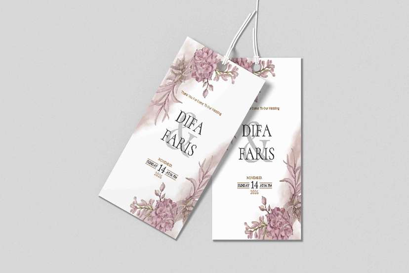 Hang Tag Elegant Floral - Image 1