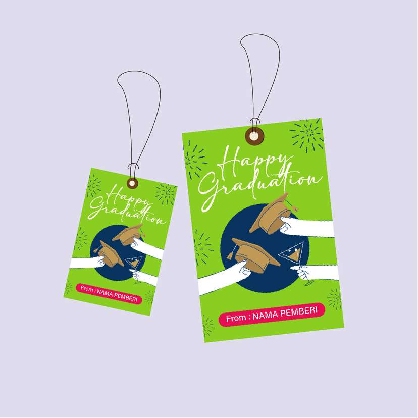 Hangtag Graduation Cheers Topi Toga Bersulang - Image 1