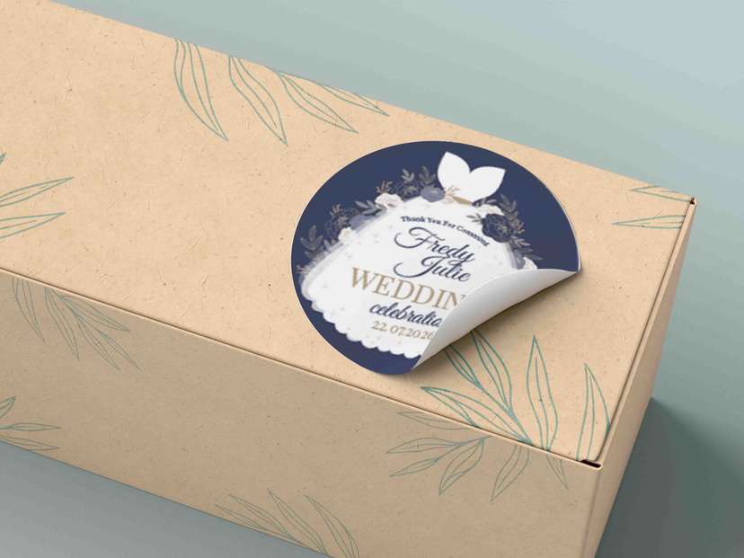 Stiker Wedding Celebration Gaun Pengantin - Image 1