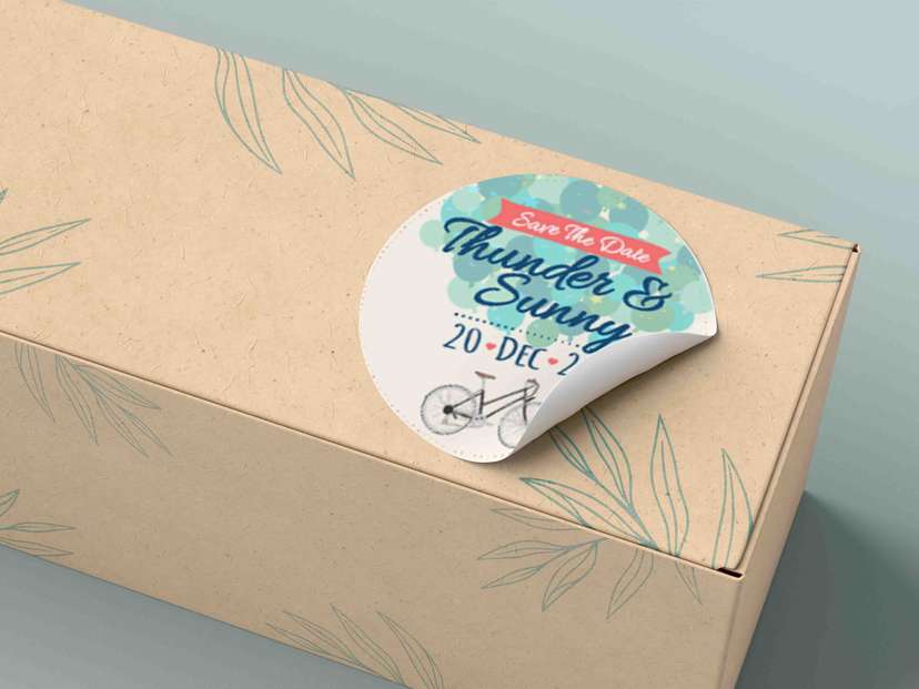 Stiker Save The Date Tema Balon & Sepeda - Image 1