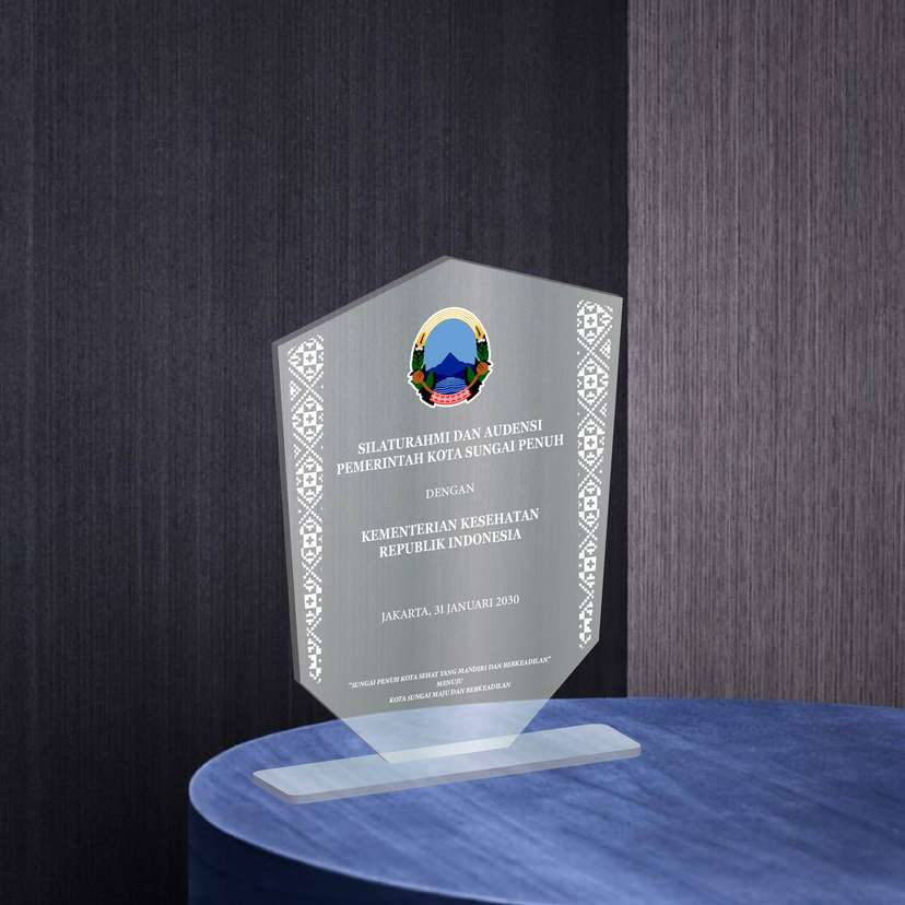 Plakat Akrilik Silaturahmi Pemerintah - Motif Songket - Image 1