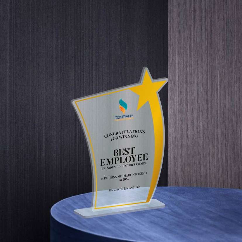 Plakat Akrilik Best Employee – Bintang Prestasi ⭐  - Image 1