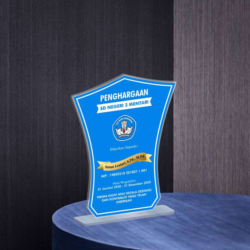 Plakat Akrilik Penghargaan Guru Dedikatif SD - Image 1