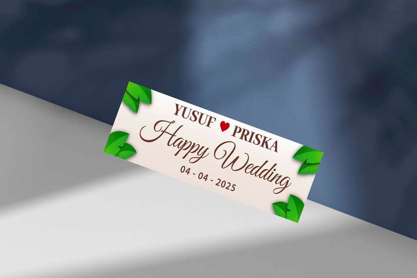 Wedding Plat  dengan Nuansa Daun Tropis - Image 1