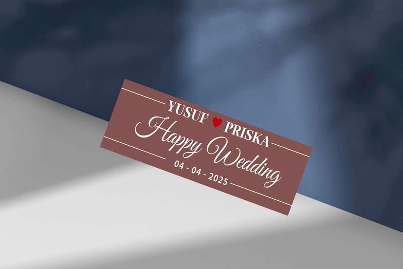 Wedding Plat  Coklat Vintage - Image 1