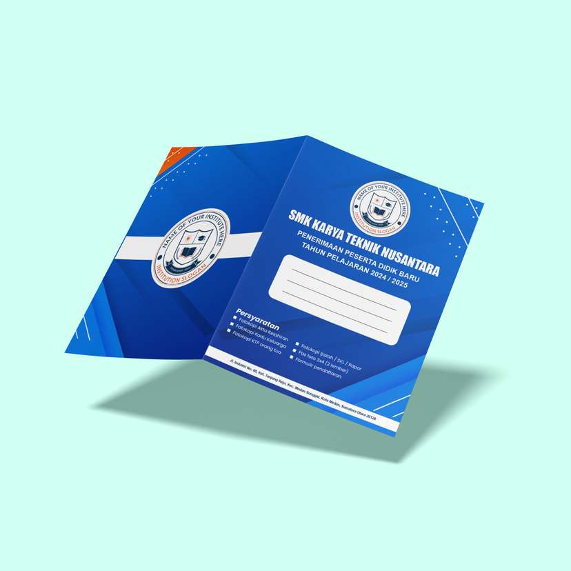 Map Folder Dengan Design Biru Putih Kombinasi - Image 1