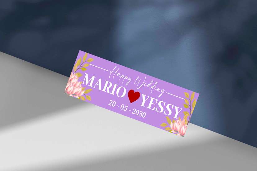 Wedding Plat Ungu Pastel - Image 1