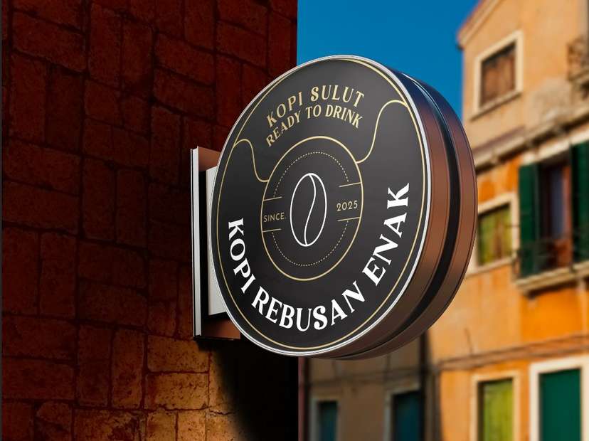 Neon Sign Box Kopi Rebusan Enak Gaya Premium Sulut Ready to Drink - Image 1