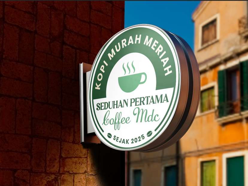 Neon Sign Box Coffee MDC – Seduhan Pertama dengan Gaya Fresh & Ekonomis - Image 1