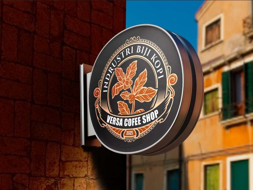Neon Sign Box Versa Coffee Shop Bergaya Elegan Etnik & Klasik Kopi Nusantara - Image 1