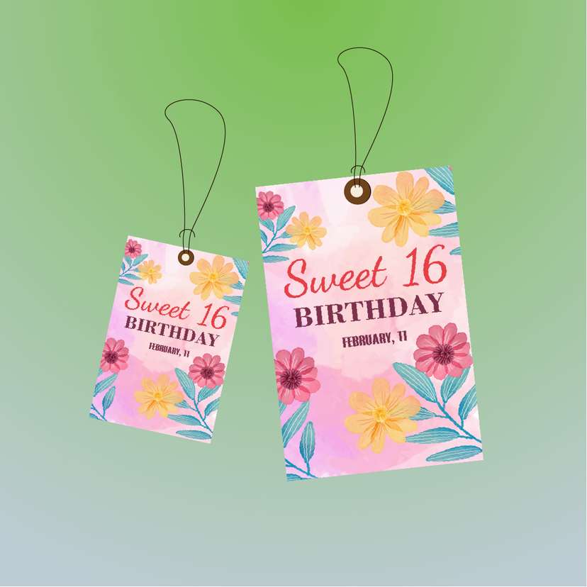 Hangtag Ulang Tahun Warna Pastel - Image 1