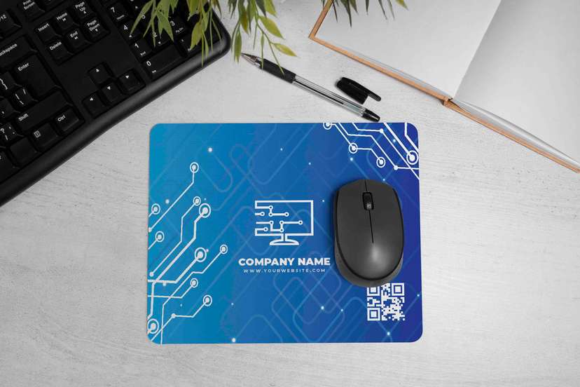 Mousepad Profesional Motif Circuit Board Biru Elegan - Image 1