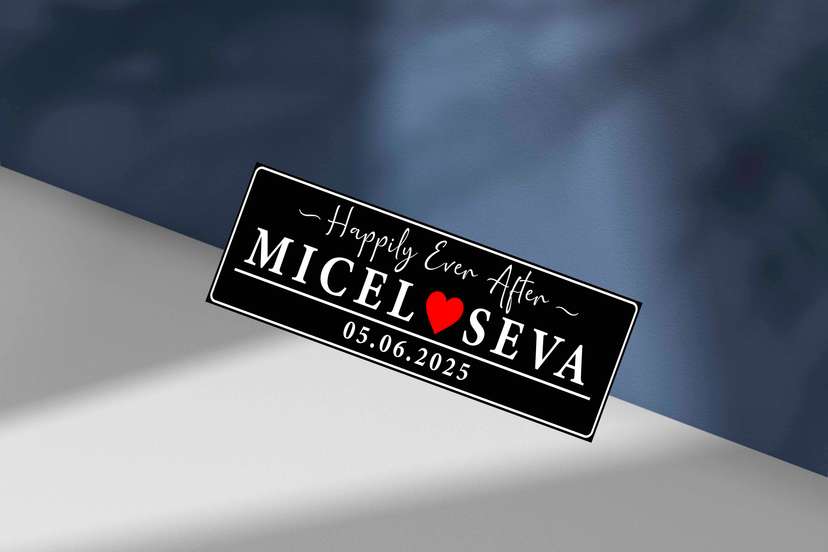 Wedding Plat Nikah Hitam Elegan - Image 1