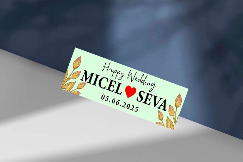 Wedding Plat Mint Pastel Kuncup Emas - Image 1