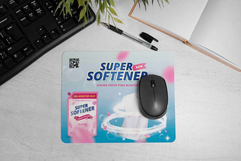 Mousepad Promosi Softener Desain Pink Blossom yang Segar dan Elegan  - Image 1
