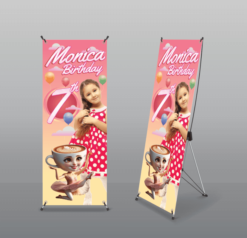 Standing Banner Karakter Ulang Tahun Anak  - Image 1