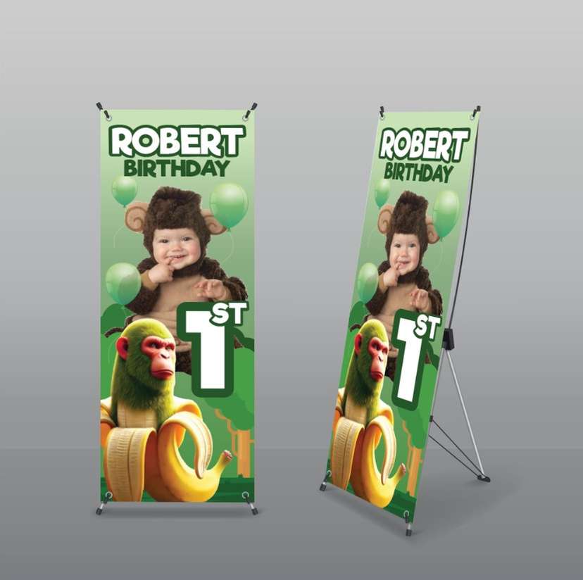 Standing Banner Karakter Ulang Tahun Anak - Image 1
