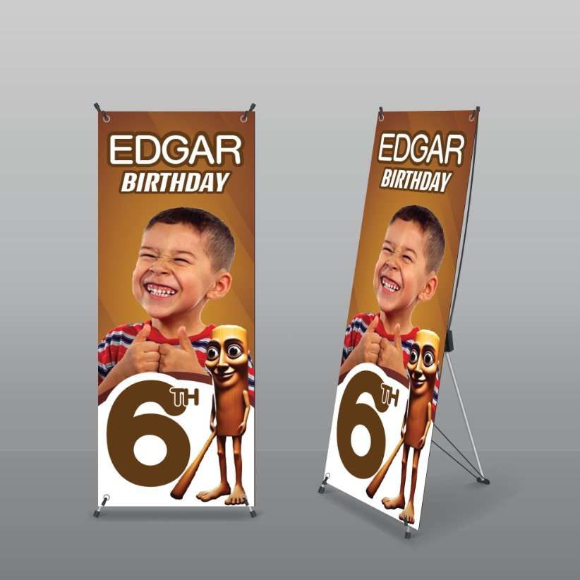 Standing Banner Karakter Ulang Tahun Anak - Image 1