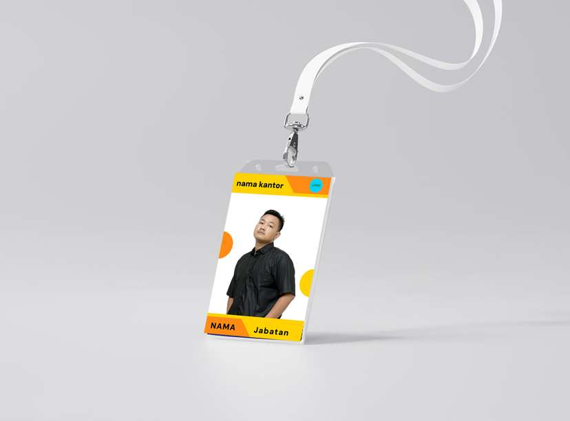 ID Card Ceria Nuansa Oranye Kuning - Image 1