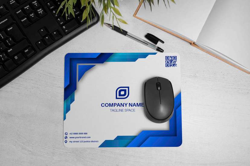 Mousepad Korporat Biru Elegan - Image 1