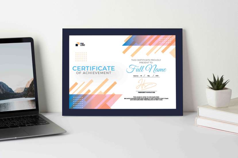 Sertifikat Kreatif Warna Pastel - Image 1