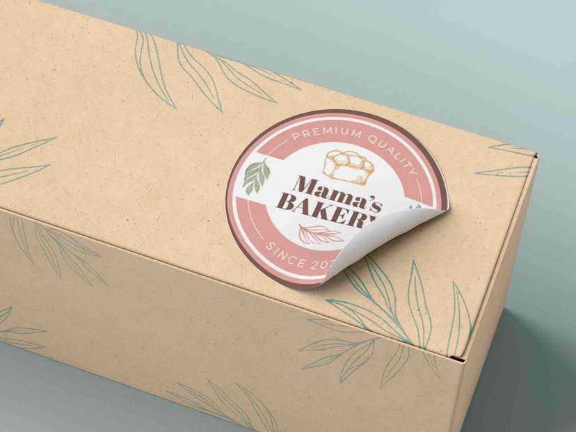 Stiker Bulat Bakery Desain Soft Vintage dengan Sentuhan Premium - Image 1