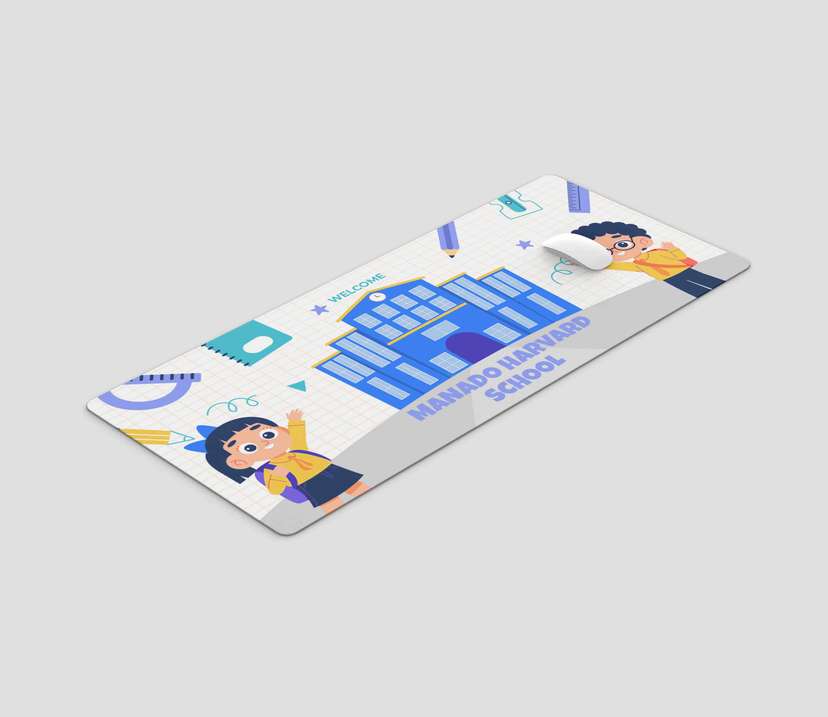 Mousepad Panjang Desain Edukatif Ceria untuk Siswa - Image 1