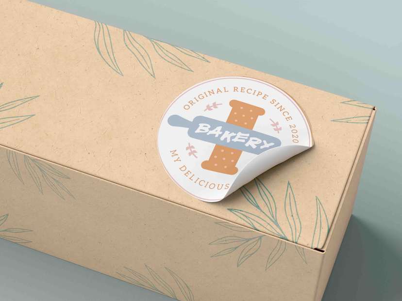 Stiker Desain Vintage untuk Kemasan Roti dan Kue - Image 1