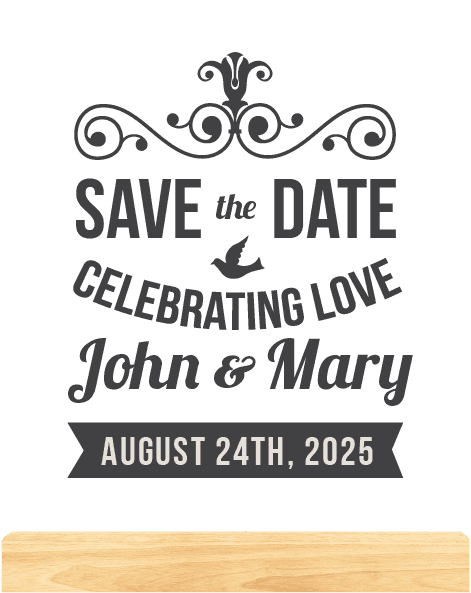 Dream LED Monokrom Save The Date - Image 1