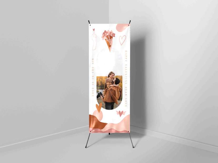 X-Banner Valentine Minimalis - Image 1