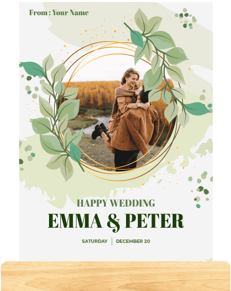 Dream LED Pernikahan Rustic Daun - Image 1