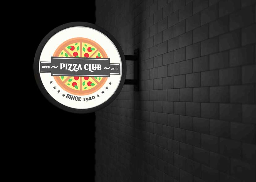 Neon Box Bulat Pizza Club 24 Jam - Image 1