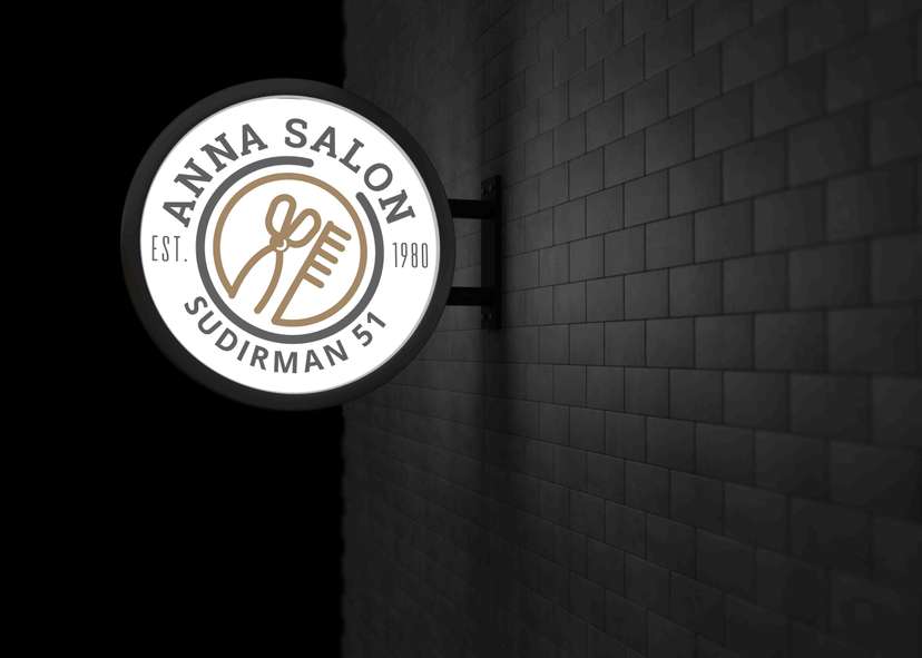 Neon Box Bulat Salon Desain Klasik dan Elegan - Image 1